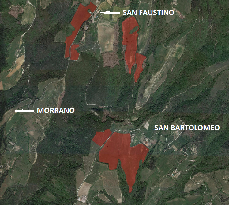 I tre campi che saranno coinvolti dal progetto